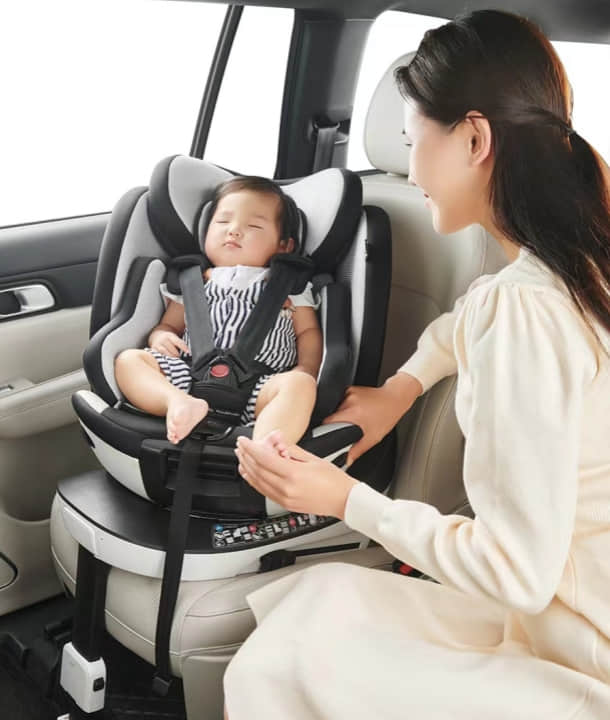 Convenient One-Handed 360° Rotate i-Size Car Seat